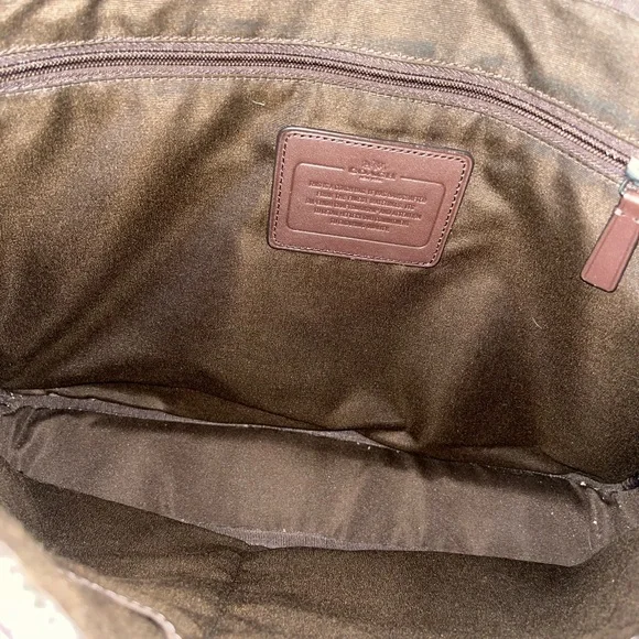 Coach Slim Bicolor Leather Briefcase - Picture 8 of 13